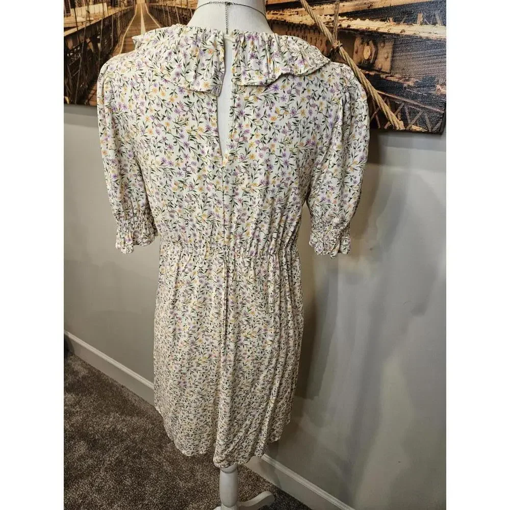Wild Fable Floral Print Dress with Peter Pan Collar #74 - Picture 3 of 9